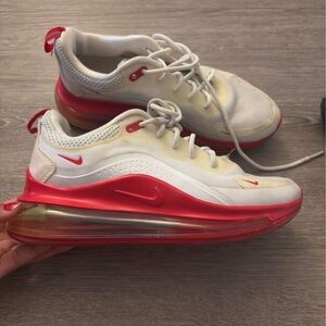 Nike Kids White and Red Sneakers